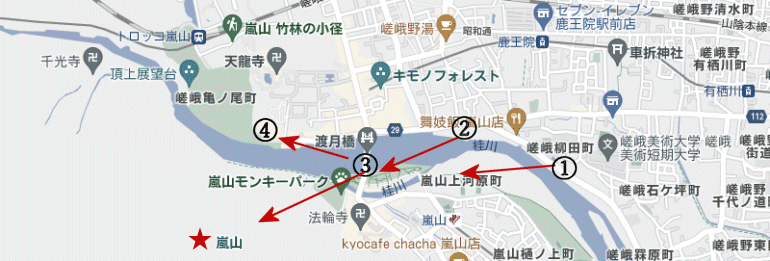 嵐山　map