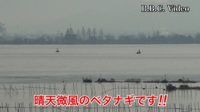 山ノ下湾から眺めた琵琶湖南湖は晴天微風のベタナギです!! #今日の琵琶湖（YouTubeムービー 22/12/21）