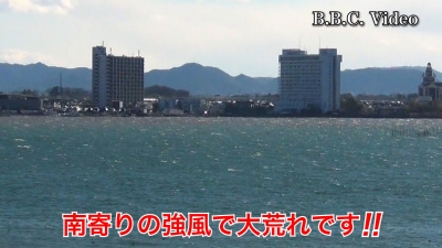 金曜日の琵琶湖は天候回復!! 南湖は南のアホ風で大荒れです #今日の琵琶湖（YouTubeムービー 22/12/23）