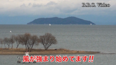 猛烈寒波襲来!! 大荒れ寸前の琵琶湖 ボートは1隻も見えず #今日の琵琶湖（YouTubeムービー 23/01/24）
