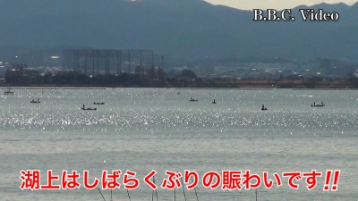土曜日の琵琶湖は晴天軽風!! 南湖はしばらくぶりの賑わいです #今日の琵琶湖（YouTubeムービー 23/02/11）