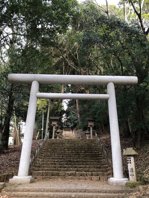2023年1月12日・天岩戸神社・東本宮・石段途中の鳥居