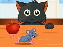 猫vsネズミのワンボタンゲーム【かくれんぼマウス】