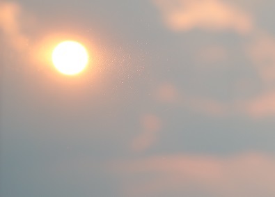 あべのハルカス展望台からの眺め　暮れない太陽