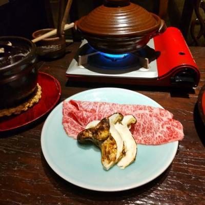 A5松阪牛と松茸のすき焼き