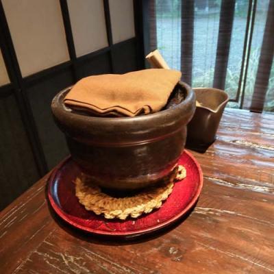 富士屋旅館朝食のご飯の釜