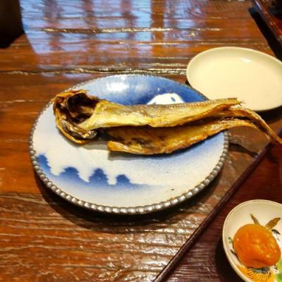 富士屋旅館朝食の鯵干物