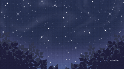 【満天の星空】空のイラストPC壁紙・背景