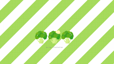 【ブロッコリー】冬野菜のイラストデスクトップ壁紙・背景
